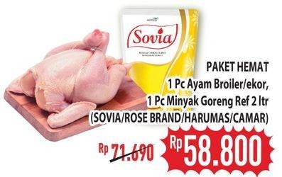 Harga Ayam Broiler + Minyak Goreng (Sovia/Rose Brand/Harumas/Camar)
