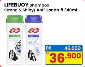 Promo Harga Lifebuoy Shampoo Strong Shiny, Anti Dandruff 340 ml - Indomaret