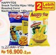 Promo Harga Happy Tos Tortilla Chips Hijau/Roasted Corn/Nacho Cheese  - Indomaret