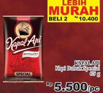 Promo Harga Kapal Api Kopi Bubuk Special per 2 bungkus 65 gr - Giant