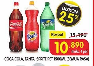 Promo Harga COCA COLA Minuman Soda All Variants 1500 ml - Superindo