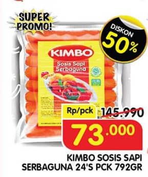 Promo Harga Kimbo Sosis Sapi Serbaguna 792 gr - Superindo