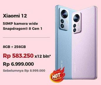 Promo Harga Xiaomi 12 8 GB + 256 GB  - Erafone