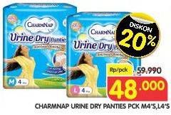 Promo Harga Charmnap Urine Dry Panties 100cc M4, L4  - Superindo