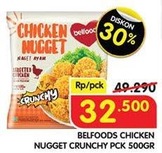 Promo Harga Belfoods Nugget Chicken Nugget Crunchy 500 gr - Superindo