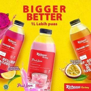 Promo Harga RICHEESE FACTORY Frutarian Drink Dragon Lemonade, Passion Fruit 1 ltr - Richeese Factory