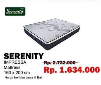 Promo Harga Serenity Impressa Matress 160 X 200 Cm  - Carrefour
