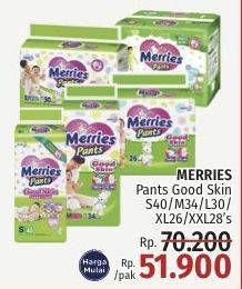 Promo Harga Merries Pants Good Skin M34, S40, XL26, XXL28, L30 26 pcs - LotteMart