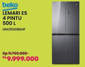 Promo Harga Beko GNO5001BSHF Kulkas 4 Pintu  - COURTS