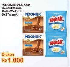 Promo Harga Indomilk / Enaak Kental Manis 37gr  - Indomaret