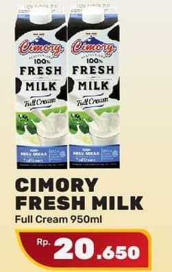 Promo Harga Cimory Fresh Milk Full Cream 950 ml - Yogya