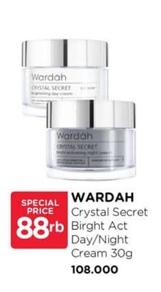 Promo Harga Wardah Crystal Secret Day/Night Cream  - Watsons