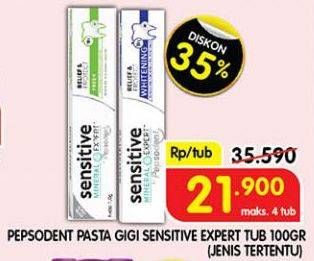 Promo Harga Pepsodent Pasta Gigi Sensitive Expert 100 gr - Superindo