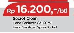 Promo Harga SECRET CLEAN Spray Hygiene 100 ml - TIP TOP