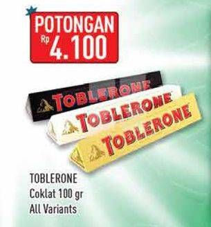 Promo Harga TOBLERONE Chocolate All Variants 100 gr - Hypermart