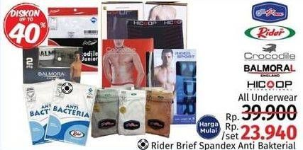 Promo Harga RIDER Brief Spandex  - LotteMart