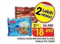 Promo Harga KOKOLA Cookies Mochachino, Susu Vanila per 2 pouch 300 gr - Superindo