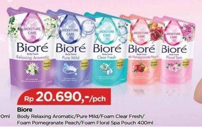 Promo Harga Biore Body Foam Beauty Relaxing Aromatic, Pure Mild, Clear Fresh, Fresh Pomegranate Peach, Floral Spa 450 ml - TIP TOP