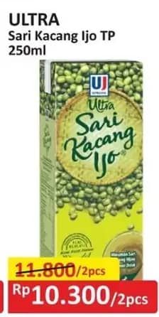 Promo Harga Ultra Sari Kacang Ijo 250 ml - Alfamart