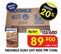 Promo Harga Indomilk Susu UHT Kids All Variants 115 ml - Superindo