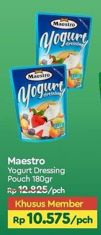 Promo Harga Maestro Yogurt Dressing 180 gr - TIP TOP