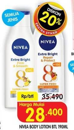 Promo Harga Nivea Body Lotion All Variants 200 ml - Superindo