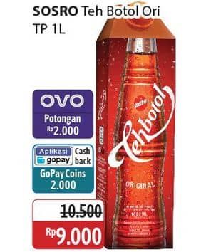 Promo Harga Sosro Teh Botol Original 1000 ml - Alfamidi