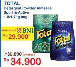 Promo Harga TOTAL Detergent Powder Almeera/ Sport & Active 1800 gr - Indomaret