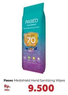 Promo Harga PASEO MediShield Hand Sanitizing Wipes 10 sheet - Carrefour