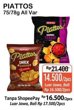 Promo Harga PIATTOS Snack Kentang All Variants per 2 pouch - Alfamart