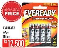 Promo Harga EVEREADY Battery 1215 AA Hitam Kecil  - Hypermart