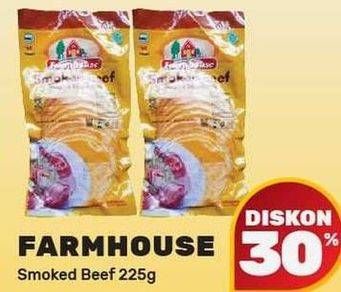Promo Harga FARMHOUSE Smoked Beef 225 gr - Yogya
