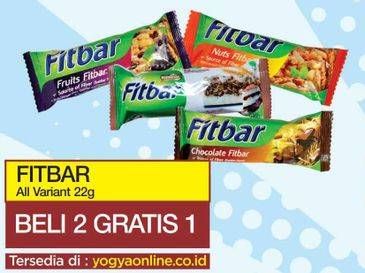Promo Harga FITBAR Makanan Ringan Sehat All Variants per 2 pcs 22 gr - Yogya