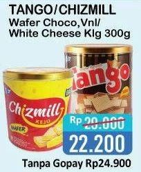 Promo Harga Tango Wafer Choco, Vanilla/ Chizmil White Cheese  - Alfamart