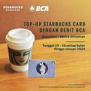 Promo Harga Dapatkan 1 ekstra minuman  - Starbucks