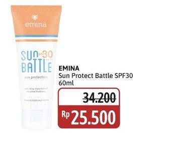 Promo Harga Emina Sun Battle SPF 30+ PA+++ 60 ml - Alfamidi