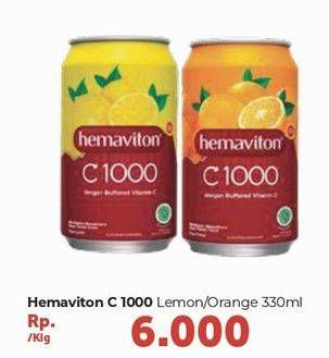 Promo Harga HEMAVITON C1000 Lemon, Orange 330 ml - Carrefour