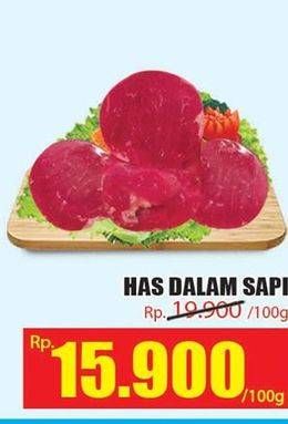 Promo Harga Daging Has Dalam (Tenderloin) per 100 gr - Hari Hari