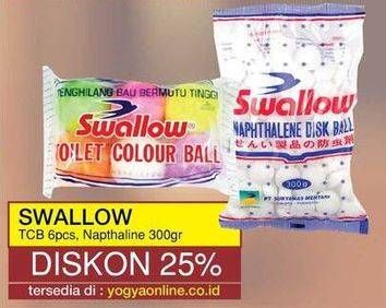 Promo Harga SWALLOW Toilet Colour Ball/Naphthalene Colour Ball  - Yogya
