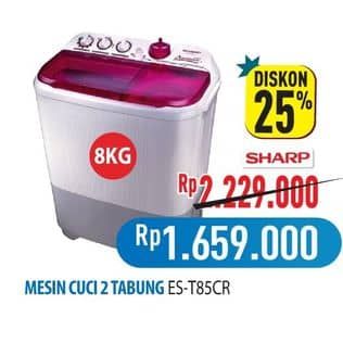 Promo Harga Sharp ES-T85CR | Washing Machine  - Hypermart