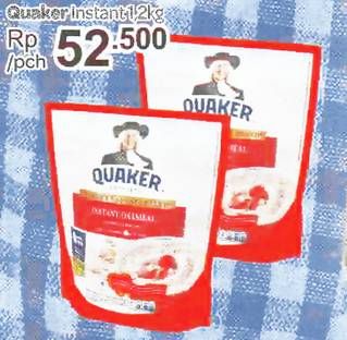 Promo Harga Quaker Oatmeal Original 1 kg - Carrefour