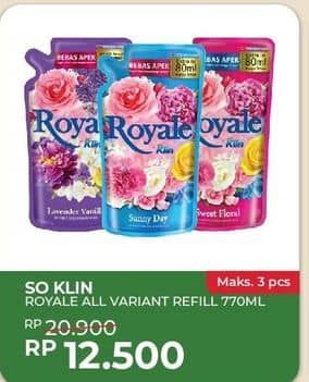 Promo Harga So Klin Royale Parfum Collection All Variants 800 ml - Yogya