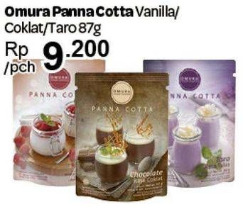 Promo Harga OMURA Panna Cotta Taro, Vanilla, Coklat 87 gr - Carrefour