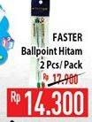 Promo Harga FASTER Ballpoint 2 pcs - Hypermart