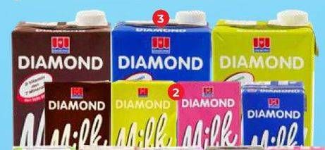 Promo Harga DIAMOND Milk UHT Chocolate, Full Cream, Low Fat High Calcium 1000 ml - Carrefour