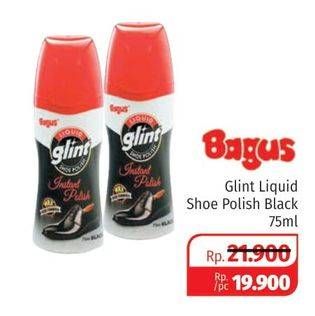 Promo Harga BAGUS Glint Liquid Shoe Polish Black 75 ml - Lotte Grosir