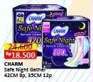Promo Harga Charm Safe Night Gathers 35cm, Gathers 42cm 8 pcs - Alfamart