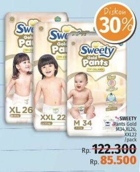 Promo Harga Sweety Gold Pants M34, XL26, XXL22  - LotteMart
