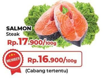 Promo Harga Salmon Steak per 100 gr - Yogya