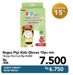 Promo Harga BAGUS PiPi Sarung Tangan Plastik Anak 10 pcs - Carrefour